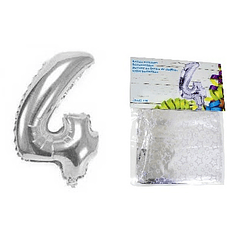 Balão Númerico de Encher (Número 4) - 32x45cm