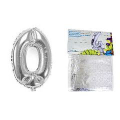 Balão Númerico de Encher (Número 0) - 32x45cm