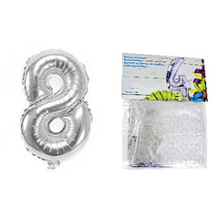 Balão Númerico de Encher (Número 8) - 32x45cm