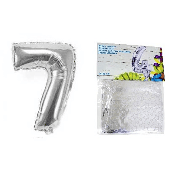 Balão Númerico de Encher (Número 7) - 32x45cm 