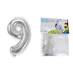 Balão Númerico de Encher (Número 9) - 32x45cm