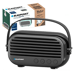 Coluna Portátil BLP3350 Bluetooth 10W Vintage (Preto) - BLAUPUNKT