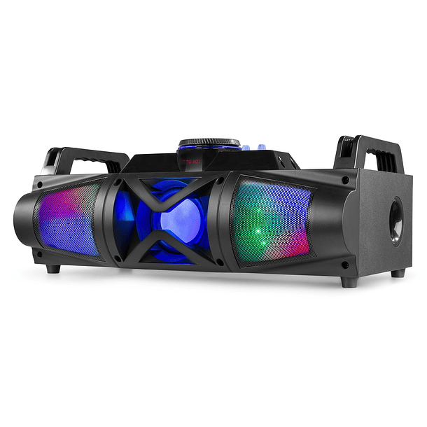 Consola de Som Portátil DJ 2.1 150W c/ USB/SD/BT e Efeitos LED c/ Bateria (MDJ160B) Preto - FENTON 3