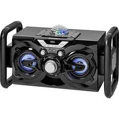 Coluna Portátil DJ 20W RMS a Bateria c/ Efeitos LED/USB/Aux/Bluetooth - AEG