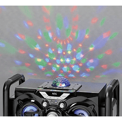 Coluna Portátil DJ 20W RMS a Bateria c/ Efeitos LED/USB/Aux/Bluetooth - AEG