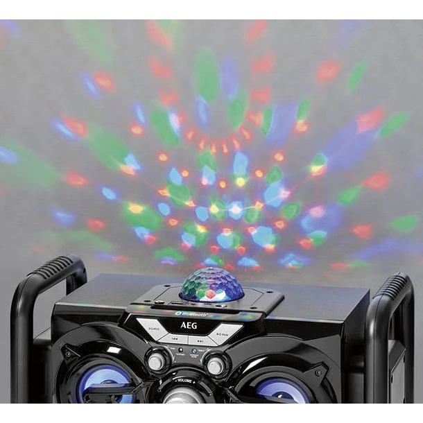 Coluna Portátil DJ 20W RMS a Bateria c/ Efeitos LED/USB/Aux/Bluetooth - AEG 2