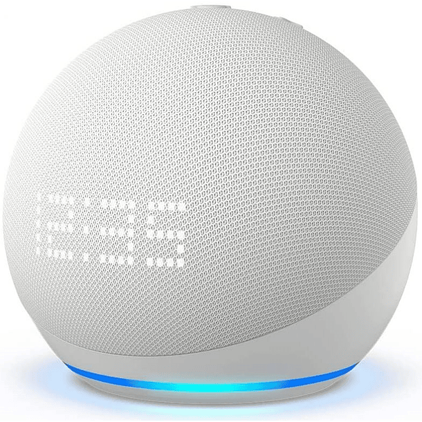 Coluna Inteligente Alexa Echo Dot 5ºGen Wi-Fi c/ Relógio (Branco) - AMAZON 1