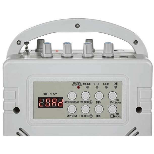 Coluna Amplificada Portátil 50W MP3/USB/SD/AUX/FM c/ Microfone sem Fios ECHO (SH-130) - AZUSA 2