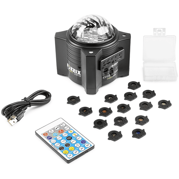 Coluna Bluetooth c/ Efeitos Aurora Galactic LED 4x 2W RGBW - FUZZIX 2