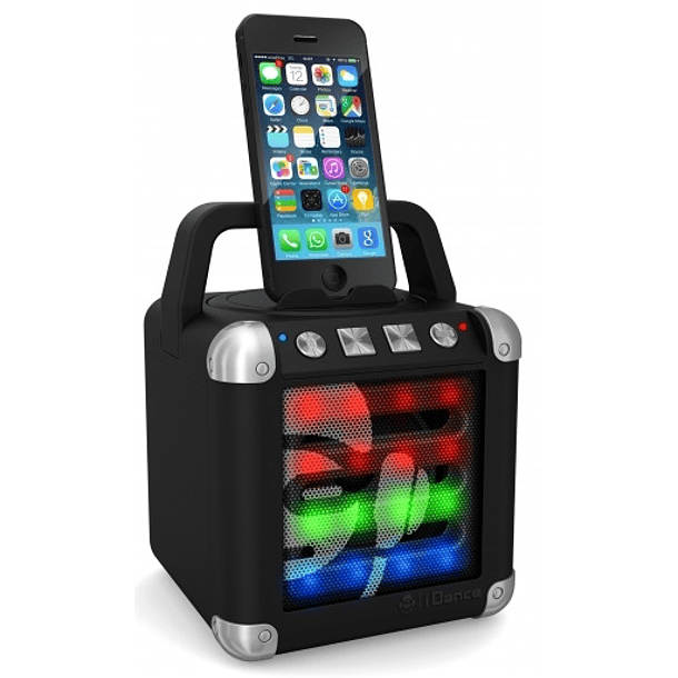 Coluna Portátil Bluetooth c/ Efeitos de LED (Preto) - iDance 1