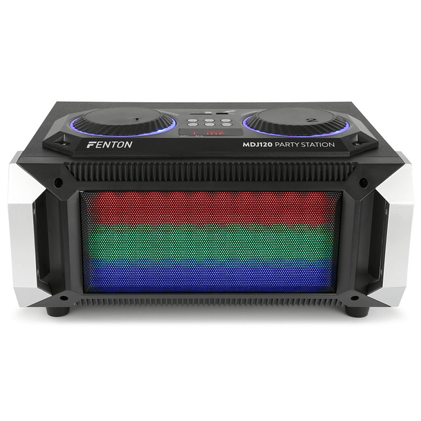 Consola de Som Portátil DJ 200W c/ USB/SD/BLUETOOTH e Efeitos LED (Preto) MDJ120 - FENTON 2