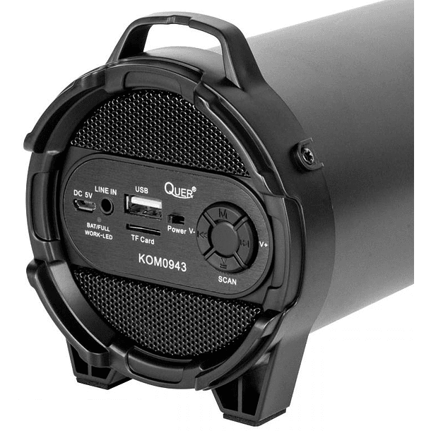 Coluna Amp. Portátil 2x 5W c/ Leitor MP3/USB/SD/BLUETOOTH e Radio FM - QUER 2