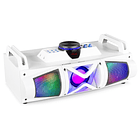 Consola de Som Portátil DJ 2.1 150W c/ USB/SD/BT e Efeitos LED c/ Bateria (MDJ160W) Branco - FENTON 1