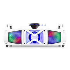 Consola de Som Portátil DJ 2.1 150W c/ USB/SD/BT e Efeitos LED c/ Bateria (MDJ160W) Branco - FENTON