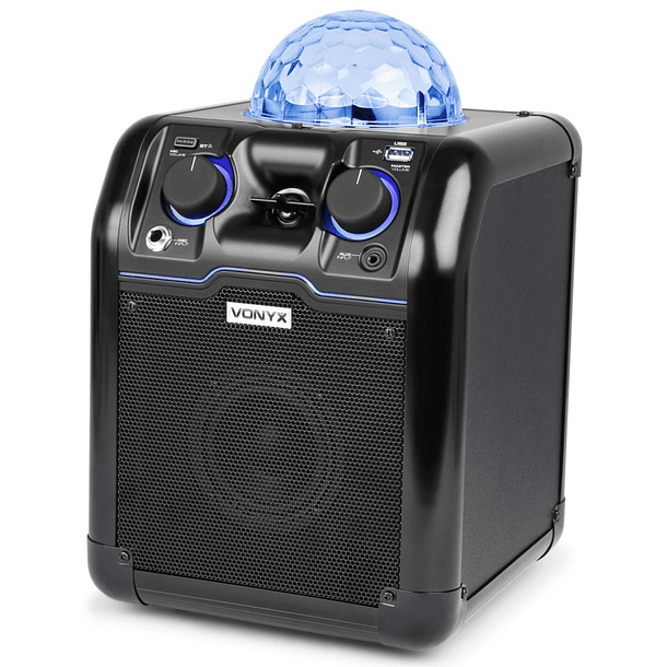 Consola de Som Portátil DJ 2.1 150W c/ USB/SD/BT e Efeitos LED c/ Bateria (MDJ160W) Branco - FENTON 3