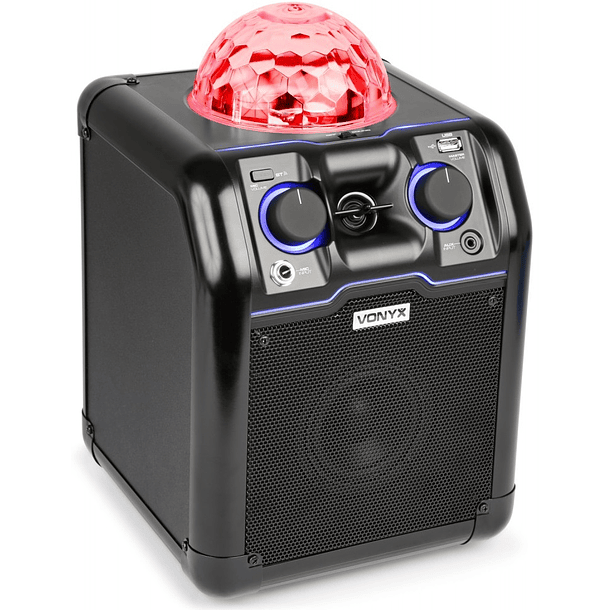 Coluna Portátil Bluetooth c/ Efeitos de LED RGB (Preto) SBS50B - VONYX 1