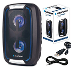 Coluna Portátil BLP3923 Bluetooth 10W 4.1 c/ Leds (Preto) - BLAUPUNKT 1