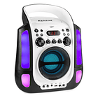 Coluna Karaoke Bluetooth/USB/MP3/CD c/ Iluminação LEDs e Microfones (SBS30W) Branco - FENTON 2