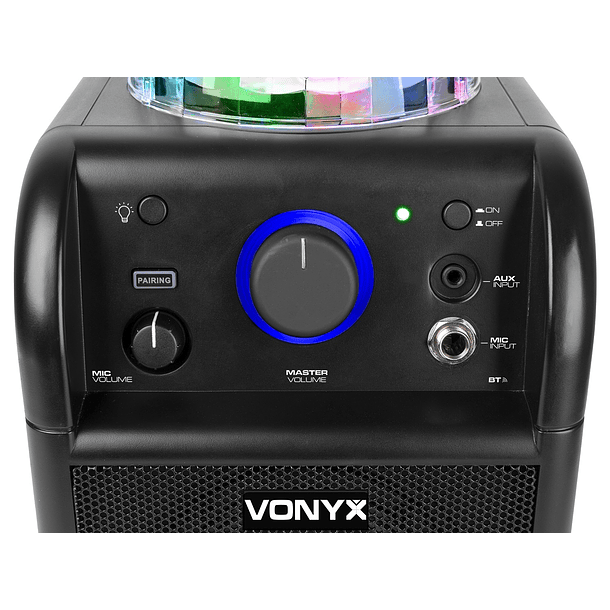 Coluna Karaoke Bluetooth 50W c/ Efeitos de LED´s (Preto) - FENTON SBS50B-PLUS 4