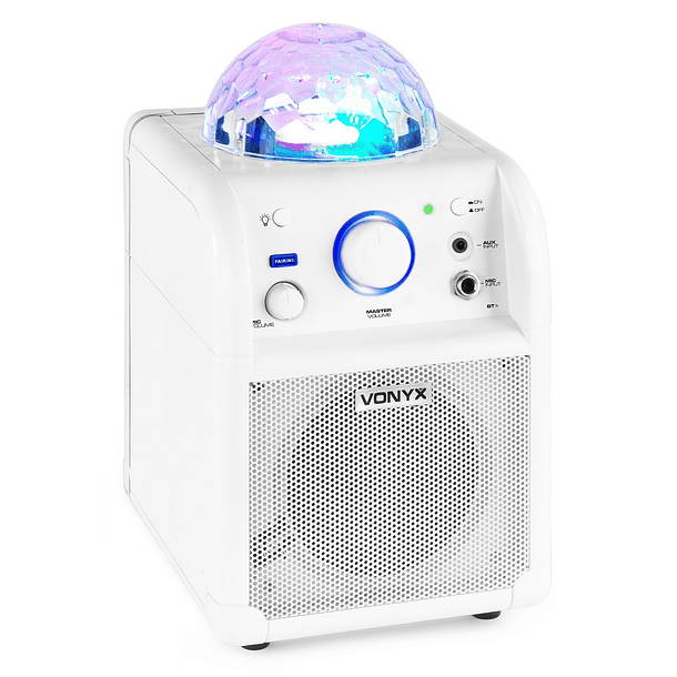 Coluna Portátil 50W Bluetooth c/ Microfone c/ Efeitos de LED RGB (Branco) SBS50W - VONYX 2