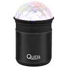 Coluna Mini Portátil LEDs Efeitos RGB c/ Leitor FM, USB, MiniSD, MP3, Bluetooth (Preto) - QUER 1