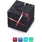 Coluna Mini Portátil LEDs Efeitos RGB c/ Leitor FM, USB, MiniSD, MP3, Bluetooth (Preto) - QUER 3