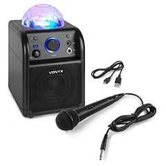 Coluna Portátil 50W Bluetooth c/ Microfone c/ Efeitos de LED RGB (Preto) SBS50B - VONYX