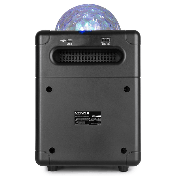 Coluna Portátil 50W Bluetooth c/ Microfone c/ Efeitos de LED RGB (Preto) SBS50B - VONYX 3