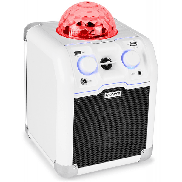 Coluna Portátil Bluetooth c/ Efeitos de LED RGB (Branco) SBS50W - VONYX 1