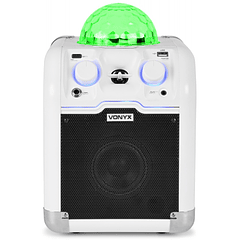 Coluna Portátil Bluetooth c/ Efeitos de LED RGB (Branco) SBS50W - VONYX