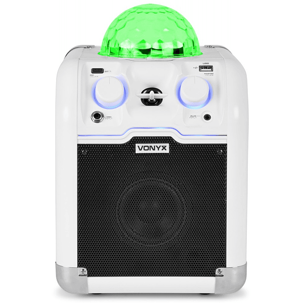 Coluna Portátil Bluetooth c/ Efeitos de LED RGB (Branco) SBS50W - VONYX 2