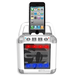 Coluna Portátil Bluetooth c/ Efeitos de LED (Branco) - iDance