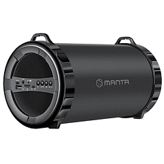 Coluna Bluetooth 2.1 7W USB/SD/FM/AUX/BAT/MIC (Preto) - MANTA