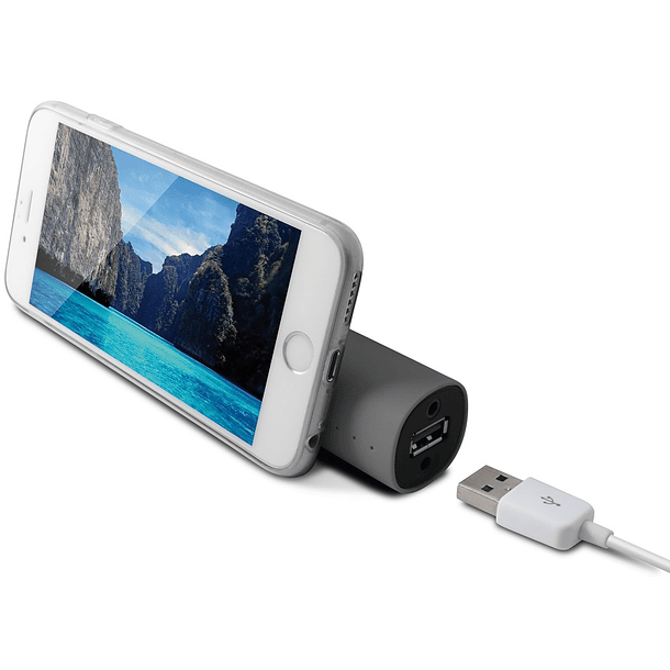 Coluna PowerBank CHARGE&PLAY 2600mAh c/ Cabos USB e Jack - KSIX 2