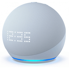 Coluna Inteligente Alexa Echo Dot 5ºGen Wi-Fi c/ Relógio (Cinzento Azulado) - AMAZON