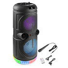 Coluna Karaoke Bluetooth/USB/microSD 100W c/ Efeitos de LED´s (Preto) - FENTON SPS75 2