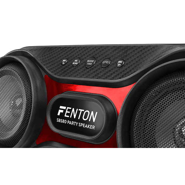Coluna Portátil Bluetooth/AUX/USB/microSD 80W (SBS80) - FENTON 4