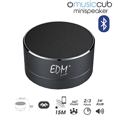 Coluna Mini Bluetooth Portátil 3W 85dB (Preto) c/ Iluminação
