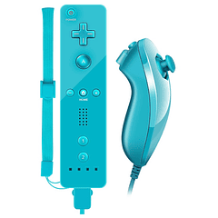 Pack Comando Wii Remote c/ Wii Motion Plus e Nunchuck (Azul)