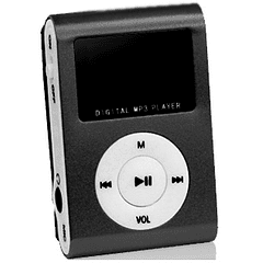 Leitor MP3 LCD c/ SD e MIC + Auscultadores (Preto)