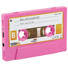 Cassete Mini Hi-Fi USB Rosa - basicXL