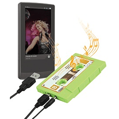 Cassete Mini Hi-Fi USB Verde - basicXL