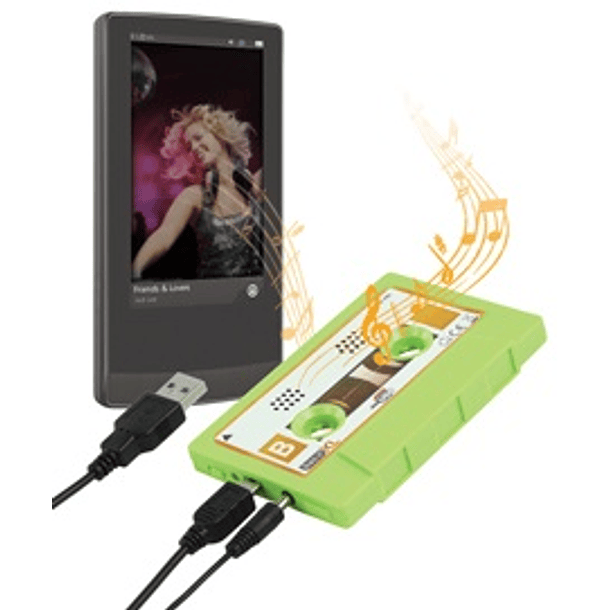 Cassete Mini Hi-Fi USB Verde - basicXL 1