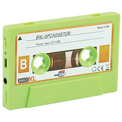 Cassete Mini Hi-Fi USB Verde - basicXL