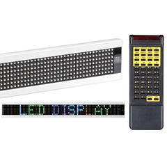 Placa Mensagens Multicolor (RGB) c/ Comando - 7 x 80 LEDs