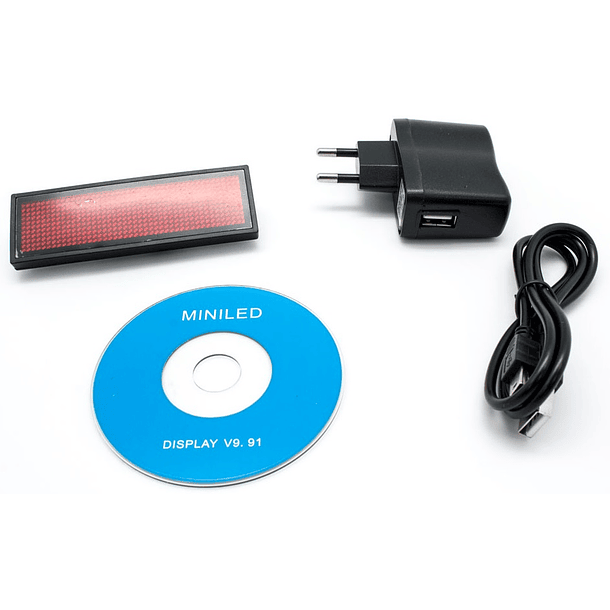 Placa Mensagens LED Vermelho USB 3