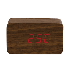 Relógio c/ Calendário e Temperatura (Madeira) - VELLEMAN