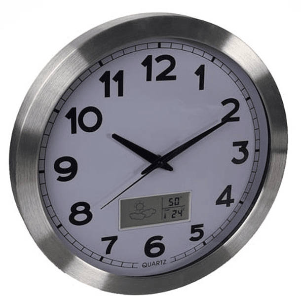 Relógio c/ Calendário e Temperatura (Madeira) - VELLEMAN 3