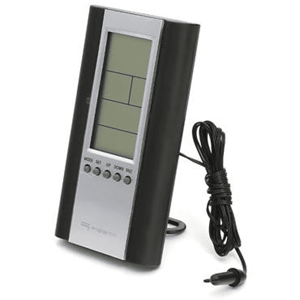 Relógio LCD com Estação Meteorológica (Preto) - FIESTA 2