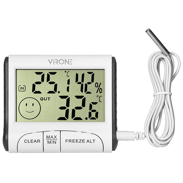 Estação Meteorológica Digital IN/OUT (Sonda Exterior c/ Fio) - VIRONE 1